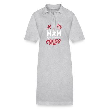 Jiu Jitsu Selbstverteidigung - Stanley/Stella Frauen Bio-Polokleid PAIGER - Grau meliert - Vorne