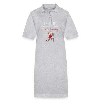 Danseuse de salsa Danseuse - Robe polo bio PAIGER Stanley/Stella Femme - gris chiné - Devant