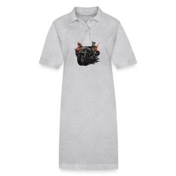 Motard - Robe polo bio PAIGER Stanley/Stella Femme - gris chiné - Devant