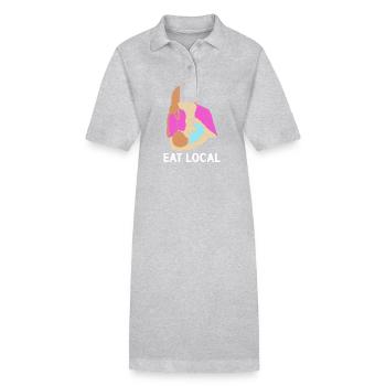 Maman croquante - Robe polo bio PAIGER Stanley/Stella Femme - gris chiné - Devant