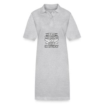 Judo the path to self improvement - Stanley/Stella PAIGER Organic Women’s Polo Dress - heather grey - Front