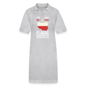 Polonais Pologne - Robe polo bio PAIGER Stanley/Stella Femme - gris chiné - Devant