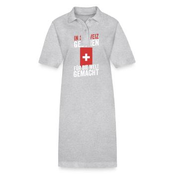 Schweizer Schweiz - Stanley/Stella Frauen Bio-Polokleid PAIGER - Grau meliert - Vorne