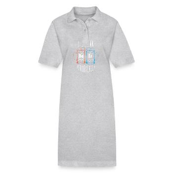 Tableau périodique - Robe polo bio PAIGER Stanley/Stella Femme - gris chiné - Devant
