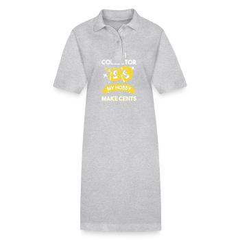 Collectionneur de pièces de monnaie - Robe polo bio PAIGER Stanley/Stella Femme - gris chiné - Devant