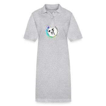 Pferd Tier - Stanley/Stella Frauen Bio-Polokleid PAIGER - Grau meliert - Vorne