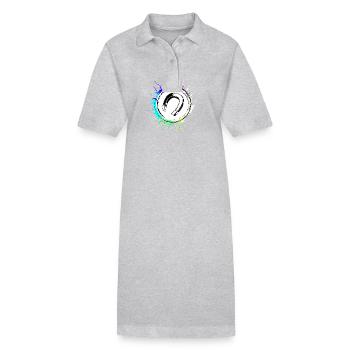 Hufeisen magnet - Stanley/Stella Frauen Bio-Polokleid PAIGER - Grau meliert - Vorne