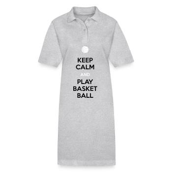 Joueur de basket - Robe polo bio PAIGER Stanley/Stella Femme - gris chiné - Devant