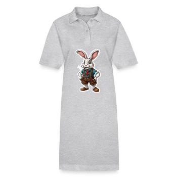 Lederhosen / Animal / Traditional costume / Tradition / Rabbit - Stanley/Stella PAIGER Organic Women’s Polo Dress - heather grey - Front