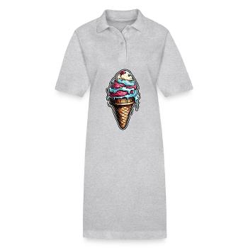 Eiscreme / Sorbet / Gelato / Sommer / Sonne - Stanley/Stella Frauen Bio-Polokleid PAIGER - Schwarz - Vorne