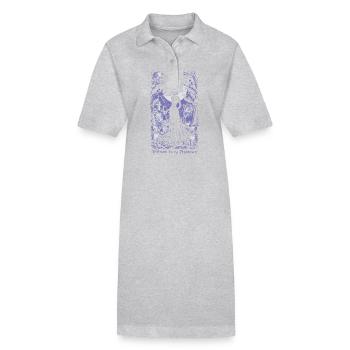welcome to my nightmare 03 - Stanley/Stella PAIGER Organic Women’s Polo Dress - heather grey - Front