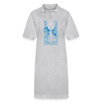 welcome to my nightmare 01 - Stanley/Stella PAIGER Organic Women’s Polo Dress - heather grey - Front