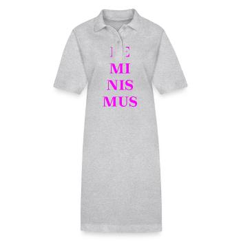 Feminismus Geschenkidee Feministin feministisch - Stanley/Stella Frauen Bio-Polokleid PAIGER - Grau meliert - Vorne