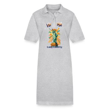 Dieses Motiv aus der Serie Urban Retro Dreams zeig - Stanley/Stella Frauen Bio-Polokleid PAIGER - Grau meliert - Vorne