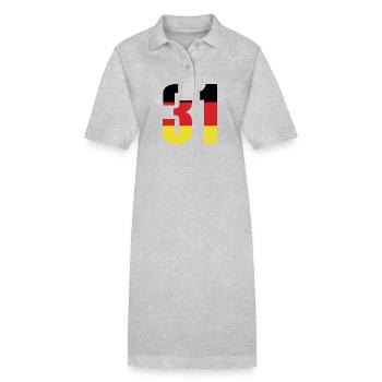 Maillot 31 Numéro Allemagne - Robe polo bio PAIGER Stanley/Stella Femme - gris chiné - Devant