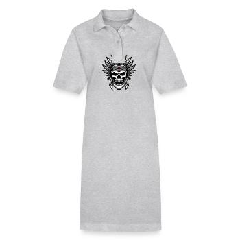 Chef Apache Skull Indien - Robe polo bio PAIGER Stanley/Stella Femme - gris chiné - Devant