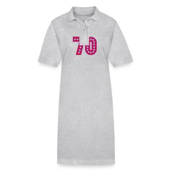 70. 70 ANS. 70e ANNIVERSAIRE. ANNIVERSAIRE 70 ANS. - Robe polo bio PAIGER Stanley/Stella Femme - gris chiné - Devant