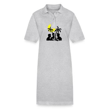 Île, Fête, Célébration, Bière - Robe polo bio PAIGER Stanley/Stella Femme - gris chiné - Devant