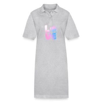 Baseball Player Baseball - Stanley/Stella PAIGER Organic Women’s Polo Dress - heather grey - Front