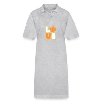 Baseball Player Baseball - Stanley/Stella PAIGER Organic Women’s Polo Dress - heather grey - Front