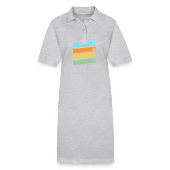 Baseball Player Baseball - Stanley/Stella PAIGER Organic Women’s Polo Dress - heather grey - Front