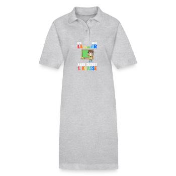 Enseignant Première Primaire Inscription Écolier - Robe polo bio PAIGER Stanley/Stella Femme - gris chiné - Devant