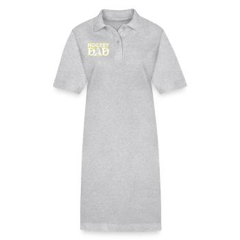 Hockey Hockey Dad - Stanley/Stella PAIGER Organic Women’s Polo Dress - heather grey - Front