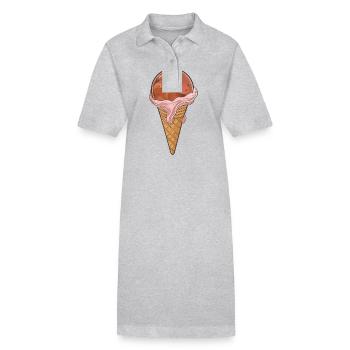 Eis-Planet Venus - Stanley/Stella Frauen Bio-Polokleid PAIGER - Grau meliert - Vorne