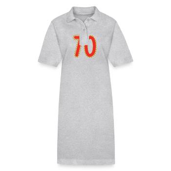 70. 70 ANS. 70e ANNIVERSAIRE. ANNIVERSAIRE 70 ANS. - Robe polo bio PAIGER Stanley/Stella Femme - gris chiné - Devant