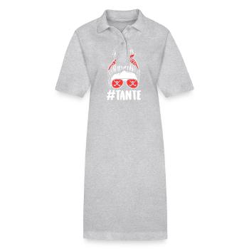 Field hockey player aunt field hockey - Stanley/Stella PAIGER Organic Women’s Polo Dress - heather grey - Front