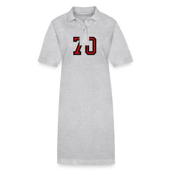 70. 70 ANS. 70e ANNIVERSAIRE. ANNIVERSAIRE 70 ANS. - Robe polo bio PAIGER Stanley/Stella Femme - gris chiné - Devant