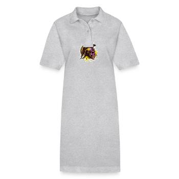 Spartaner Totenkopf Helm Spartan - Stanley/Stella Frauen Bio-Polokleid PAIGER - Grau meliert - Vorne