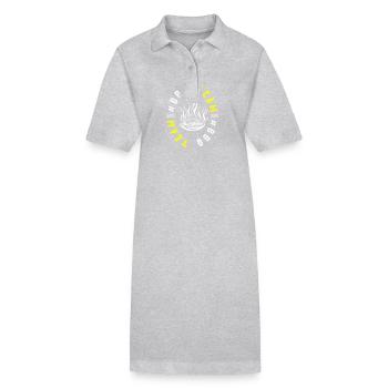 Grill Barbecue Bbq Team - Stanley/Stella Frauen Bio-Polokleid PAIGER - Grau meliert - Vorne