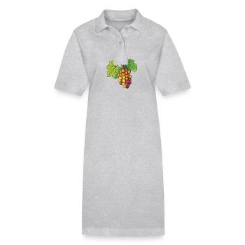 Weintrauben Frucht - Stanley/Stella Frauen Bio-Polokleid PAIGER - Grau meliert - Vorne