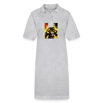 Wolf Boxer Boxen - Stanley/Stella Frauen Bio-Polokleid PAIGER - Grau meliert - Vorne