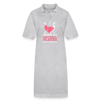Maman de softball Maman de softball - Robe polo bio PAIGER Stanley/Stella Femme - gris chiné - Devant