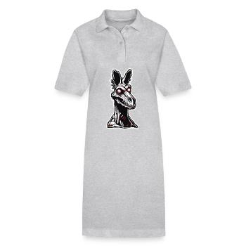 Känguru / Tier / Australien / Beuteltier / Outback - Stanley/Stella Frauen Bio-Polokleid PAIGER - Grau meliert - Vorne