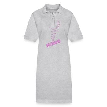 Minoo d’eau - Robe polo bio PAIGER Stanley/Stella Femme - gris chiné - Devant