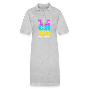 Rave Raver Musique techno Techno basse Table de mixage - Robe polo bio PAIGER Stanley/Stella Femme - gris chiné - Devant