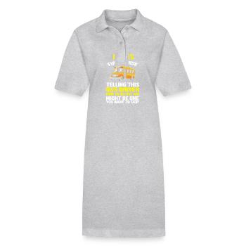 Schulbusfahrer Schulbus - Stanley/Stella Frauen Bio-Polokleid PAIGER - Grau meliert - Vorne