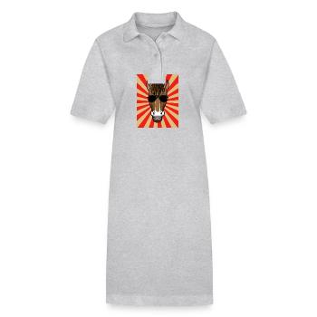 Monter à cheval - Robe polo bio PAIGER Stanley/Stella Femme - gris chiné - Devant