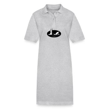 Hochzeit Brautpaar Leine - Stanley/Stella Frauen Bio-Polokleid PAIGER - Grau meliert - Vorne