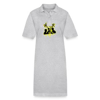 Île, Fête, Célébration, Bière - Robe polo bio PAIGER Stanley/Stella Femme - gris chiné - Devant