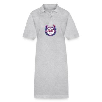 Kreta 2024 Wappen - Stanley/Stella Frauen Bio-Polokleid PAIGER - Grau meliert - Vorne