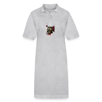 Spartaner Skelett Helm Spartan - Stanley/Stella Frauen Bio-Polokleid PAIGER - Grau meliert - Vorne