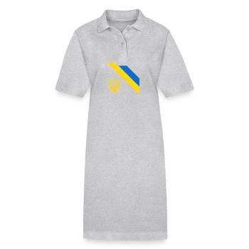 Ukrainisch - Stanley/Stella Frauen Bio-Polokleid PAIGER - Grau meliert - Vorne