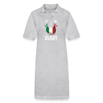 Italiener Italien - Stanley/Stella Frauen Bio-Polokleid PAIGER - Grau meliert - Vorne