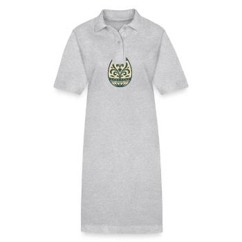 Osterei für das Osterfest - Stanley/Stella Frauen Bio-Polokleid PAIGER - Grau meliert - Vorne