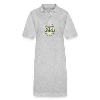 Osterei für das Osterfest - Stanley/Stella Frauen Bio-Polokleid PAIGER - Grau meliert - Vorne