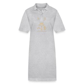Männertag, Vatertag, Himmelfahrt - Stanley/Stella Frauen Bio-Polokleid PAIGER - Grau meliert - Vorne